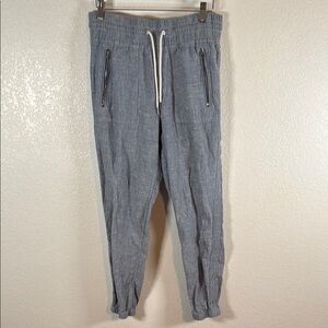 Athleta Chambray Cabo Linen Jogger Pull On Size 6
